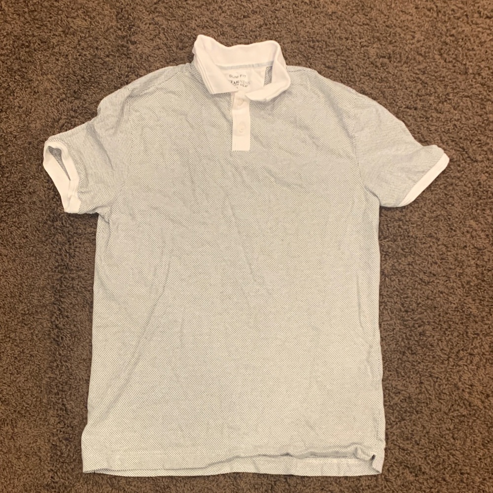Kenneth Cole White and Gray Kids Polo Shirt